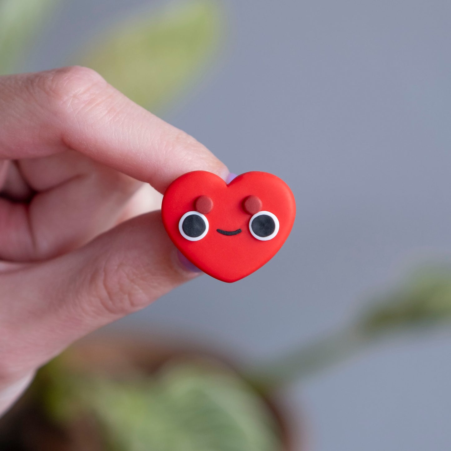 Red Heart - Clay Pin/Magnet